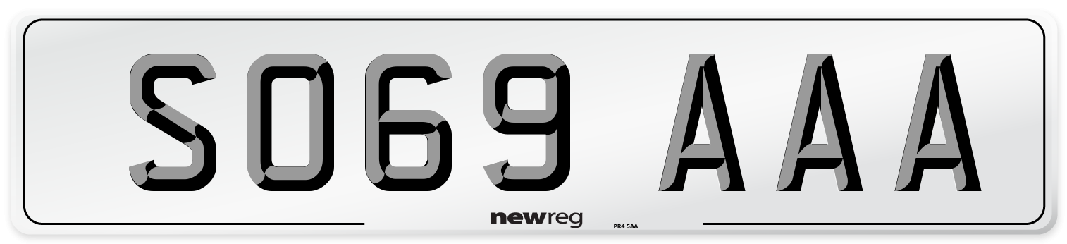 SO69 AAA Number Plate from New Reg